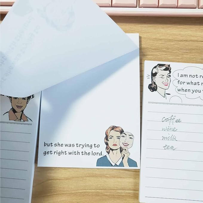 DUGUTUL 4 Funny Novelty Memo Pads, 4 x 5.5 in, 200 sheets, Coworker Gifts - Image 6