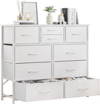 LUMTOK 10-Drawer Dresser, Fabric Storage Dressers Drawers by LUMTOK