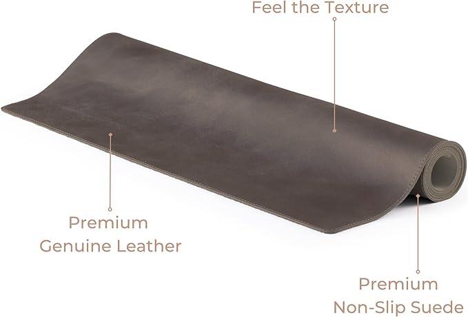 Node Leather Calfskin Leather Desk Pad – Executive Office Desk Mat - Image 4