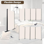 CHOSENM Room Divider, 4 Panel Folding Privacy Screens - Image 5
