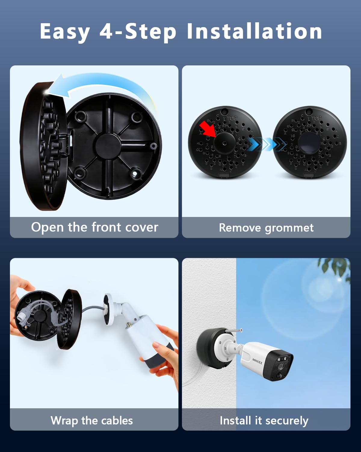 (ABS New) Security Camera Junction Box,Security Camera Bracket Outdoor,Plasti...
