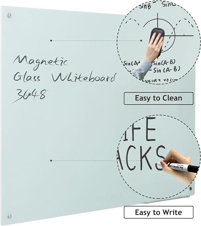 Glass Whiteboard Magnetic Dry Erase Board - Image 2