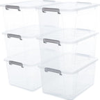 Citylife 6 Packs 44.4 QT Plastic Storage Bins by Unknown