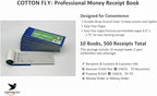 Cotton Fly 10 Pack Pre-Numbered Money and Rent Receipt Book, 2-Part Carbonless - Image 4