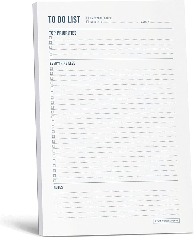 Two Tumbleweeds To Do List Notepad by TwoTumbleweeds