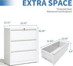 FLIXELIO File Cabinets 3 Drawer, Metal Office Storage Filing Cabinet - Image 3