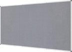 VIZ-PRO Large Fabric Bulletin Board/Foldable Notice Board Felt Gray, 96 X 48 by VIZ-PRO