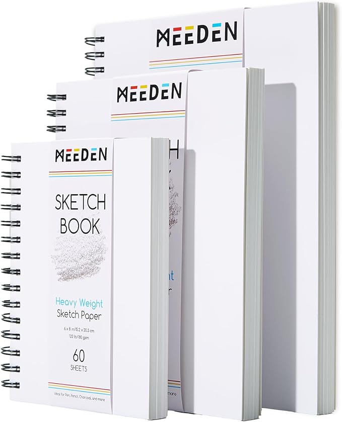 MEEDEN 6"x8" Sketchbook Paper Pad: 122lb/180gsm Spiral Bound Art Sketch Book - Image 9