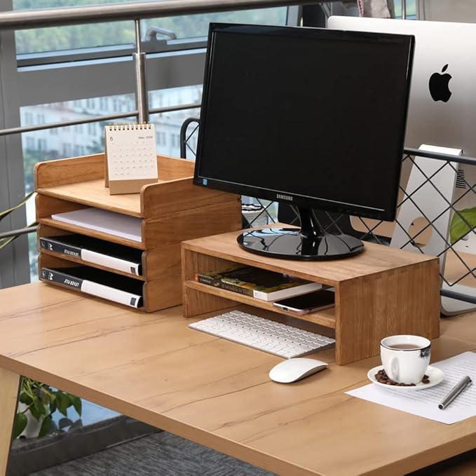 DDYURI Wood Stackable Paper Trays - Image 8