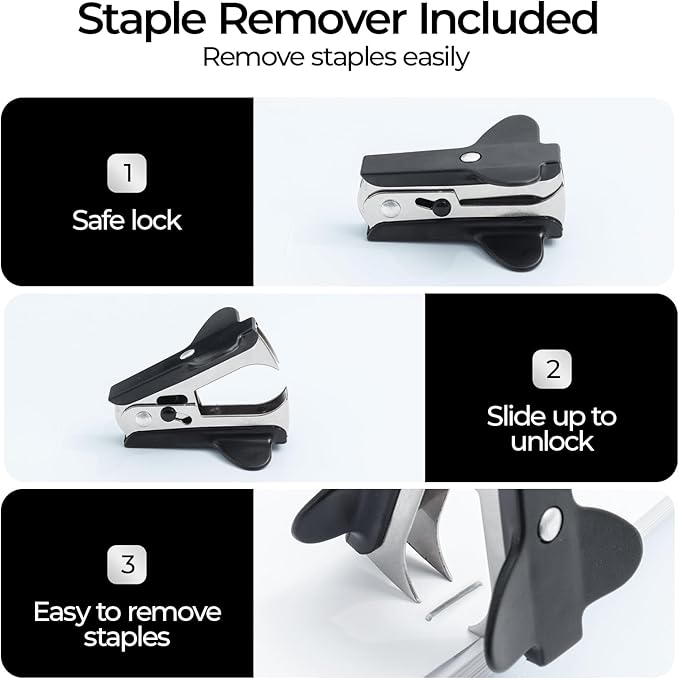 M&G Effortless Stapler 50 Sheet Capacity One-Touch Stapling, Heavy Duty Desktop - Image 7