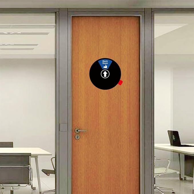 Beiyier Office Privacy Door Sign 6 Options, Do Not Disturb/Please Knock/Out of - Image 7