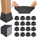 16 PCS Square Chair Leg Floor Protector, Silicone Chair Leg Cover, Furniture by ComeHomeWithMe
