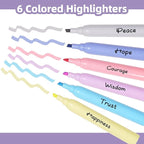 EooUooIP Aesthetic Highlighters, 6 Pack Tank Style Highlighters, Pastel Color - Image 2