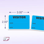 NextDayLabels - 3 x 2 Visitor Labels Pass, ID Labels and Safety Identification - Image 2