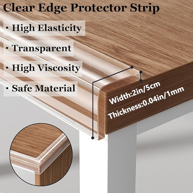 Baby Proofing Edge Protector for Baby 9.84ft Clear Edge Protector Strip Safety - Image 2