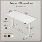 Agilestic Electric Standing Desk, 48 x 24 Inches Height Adjustable Desk - Image 3