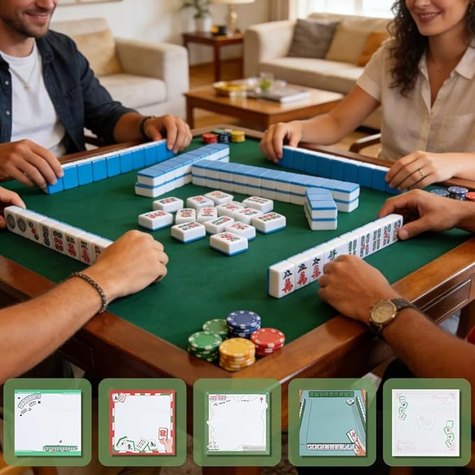 Lummitwit 20 Pcs 3x3 in Mahjong Sticky Notes Pads - Image 5
