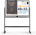 Large Dry-Erase Rolling Magnetic Whiteboard