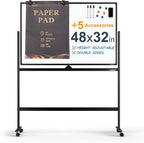 Large Dry-Erase Rolling Magnetic Whiteboard by TSJOFFICE