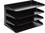 Huron Desktop Horizontal 4-Slot Legal File Binder Organizer Storage Letter Tray - Image 5