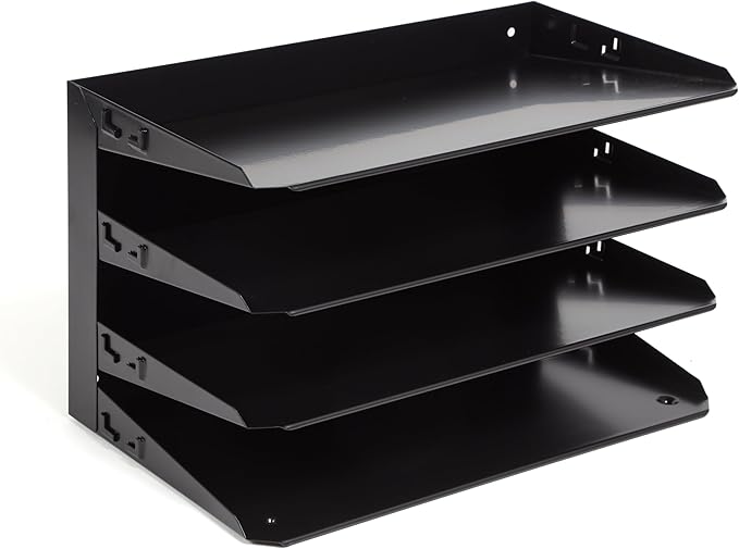 Huron Desktop Horizontal 4-Slot Legal File Binder Organizer Storage Letter Tray - Image 5