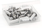 30 Pack Chicago Screws and Extention Posts for Binding Extending Scrapbook Photo Album Refill Pages Compatible with Pioneer Photo Albums (Silvery, Diameter 5mm)