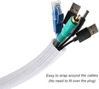 CrocSee 25ft - 3/8 inch Braided Cable Management Sleeve Cord Protector - - Image 2