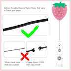 2Pcs Funny Strawberry Badge Reel Retractable - Image 2