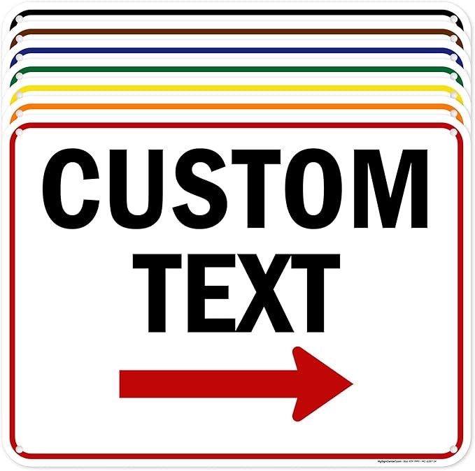 Custom Arrow, Custom Directional Sign, Right Arrow, 18x24 Inches, 55 mil thick by MySignCenter