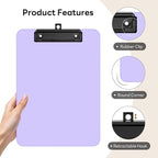 Zoenley A4 Plastic Clipboard Set of 12, Light Colorful 12.5 x 9 Letter Size - Image 4