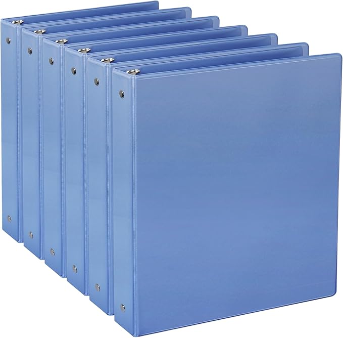 CIXILDTS 6-Pack 1-Inch Binder, Standard 3 Ring Binder Fit US Letter Size Paper by CIXILDTSOffice