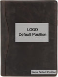 Geslun Personalized Genuine Leather 3 Ring Binder, Custom Engraved 8.5 x 11 by Geslun