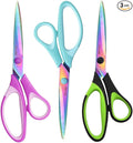 8.5" Scissors All Purpose, Titanium Coating Sharp Blade, Soft Comfort-Grip by Zicolu