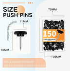 150 PCS Black Flat Push Pins for Wall Thumb Tacks for Walls Flat thumbtacks - Image 6