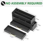 WISUCART Bamboo Desk Organizer Mail Holder Countertop Wood Desk Drawer Tabletop - Image 4