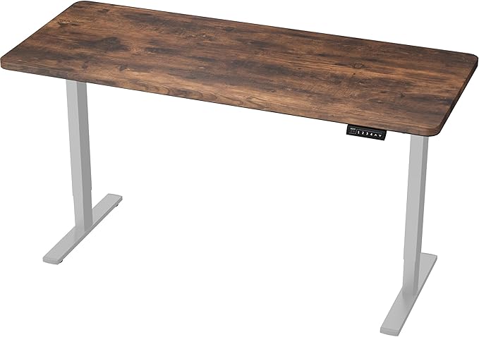 VIVO Electric 60 x 24 in Rustic Standing Desk, Memory Height Adjustment - Image 9