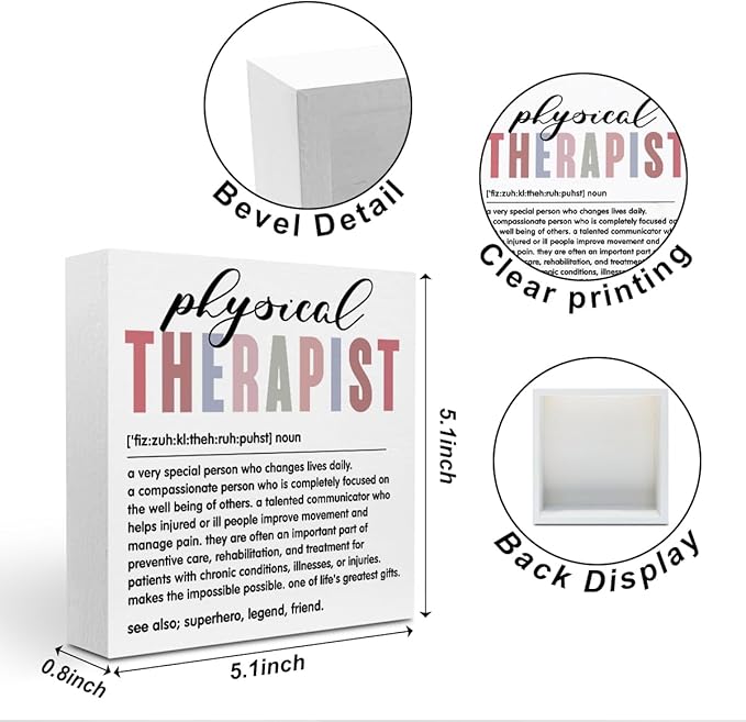 Physical Therapy Gifts, Physical Therapist Gifts Wood Box Sign, Appreciation - Image 2