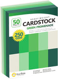 Green Colored Cardstock Thick Paper 50 Sheets, 8.5" x 11" Heavyweight 92lb by BearBoss