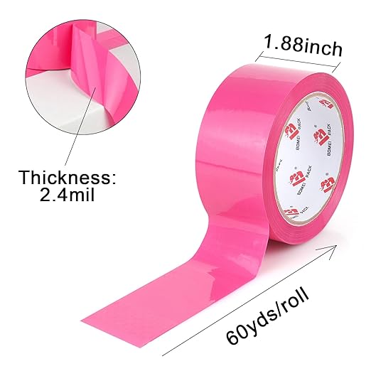 BOMEI PACK Heavy Duty 6 Rolls Colored Moving Tape - Image 2