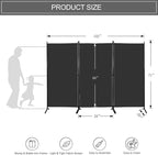 MAYOLIAH Partition Room Dividers 3 Panel Folding Privacy Screens 6 Ft Tall - Image 5