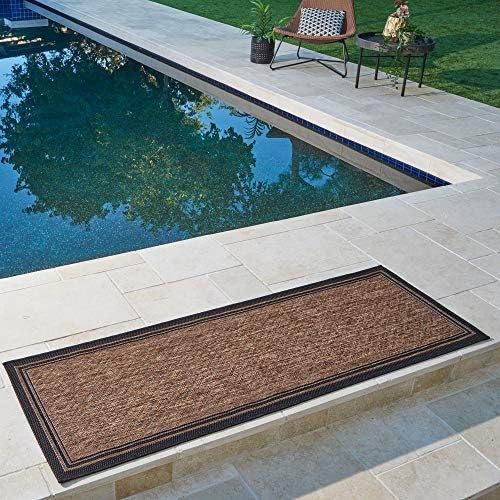 gertmenian indoor outdoor classic flatweave area rug, stain showing dimensions