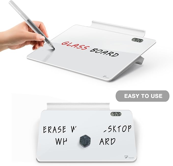 Small Glass Desk Whiteboard Dry-Erase Board - Image 6