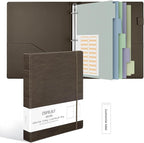 Ospelelf Vintage Hardcover 3 Ring 1 inch Leather Binder, Professional Binders by OspelelfOfficeSupplies