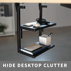 VIVO Clamp-on 13 inch Above or Below Desk 2-Tier Shelving Unit - Image 6