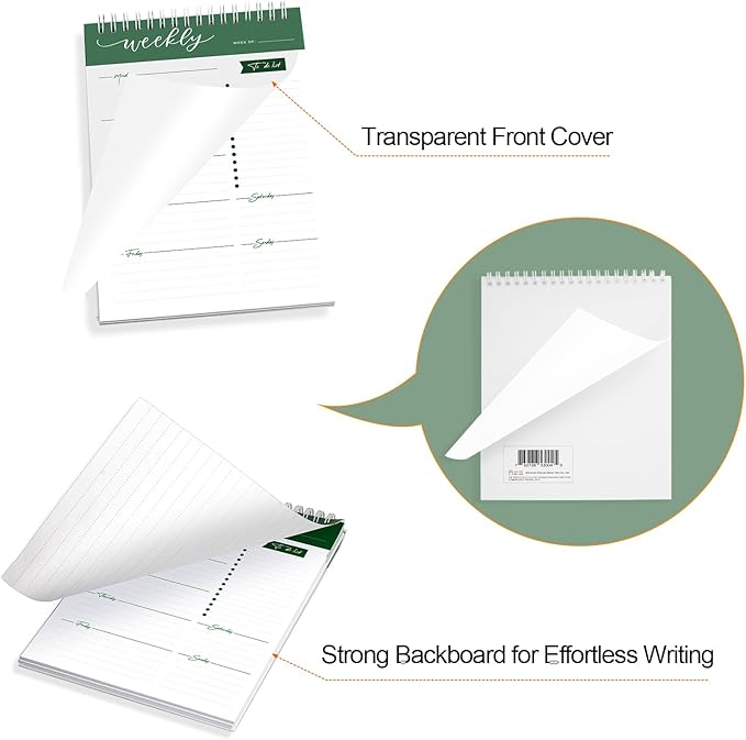 Weekly Planner Notebook, To Do List Notepad - Image 3