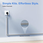 Yecaye Cord Hider, 113in Grey Cord Covers - Image 4
