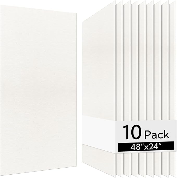 Olanglab Acoustic Wall Panels 10 Pack, 48 x 24 per Acoustic Panels Sound by Olanglab