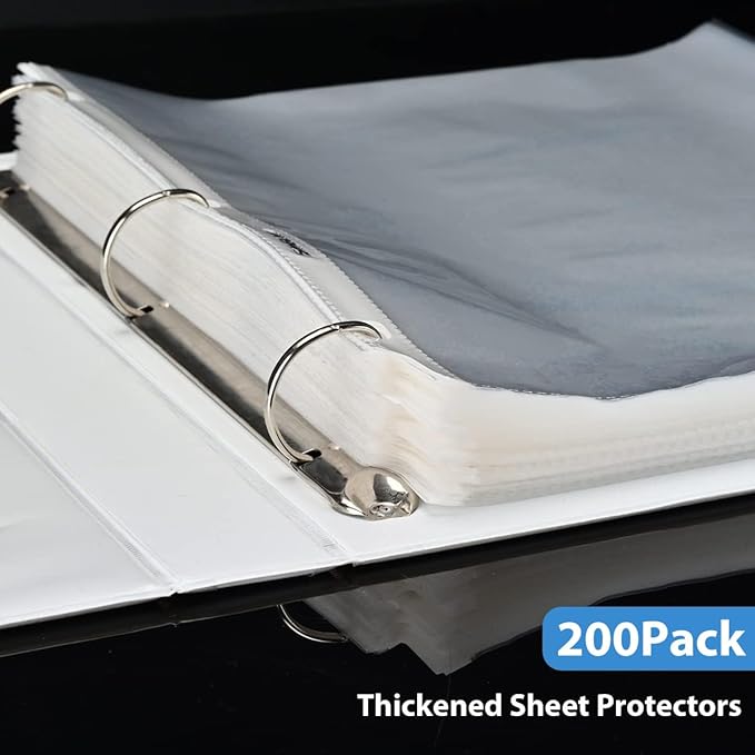 Sheet Protectors 200 Page, Page Protector 8.5" x 11" ，Upgraded Clear Plastic - Image 4