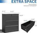 FLIXELIO 3 Drawer File Cabinet, Heavy Duty Metal Filing Cabinet - Image 3