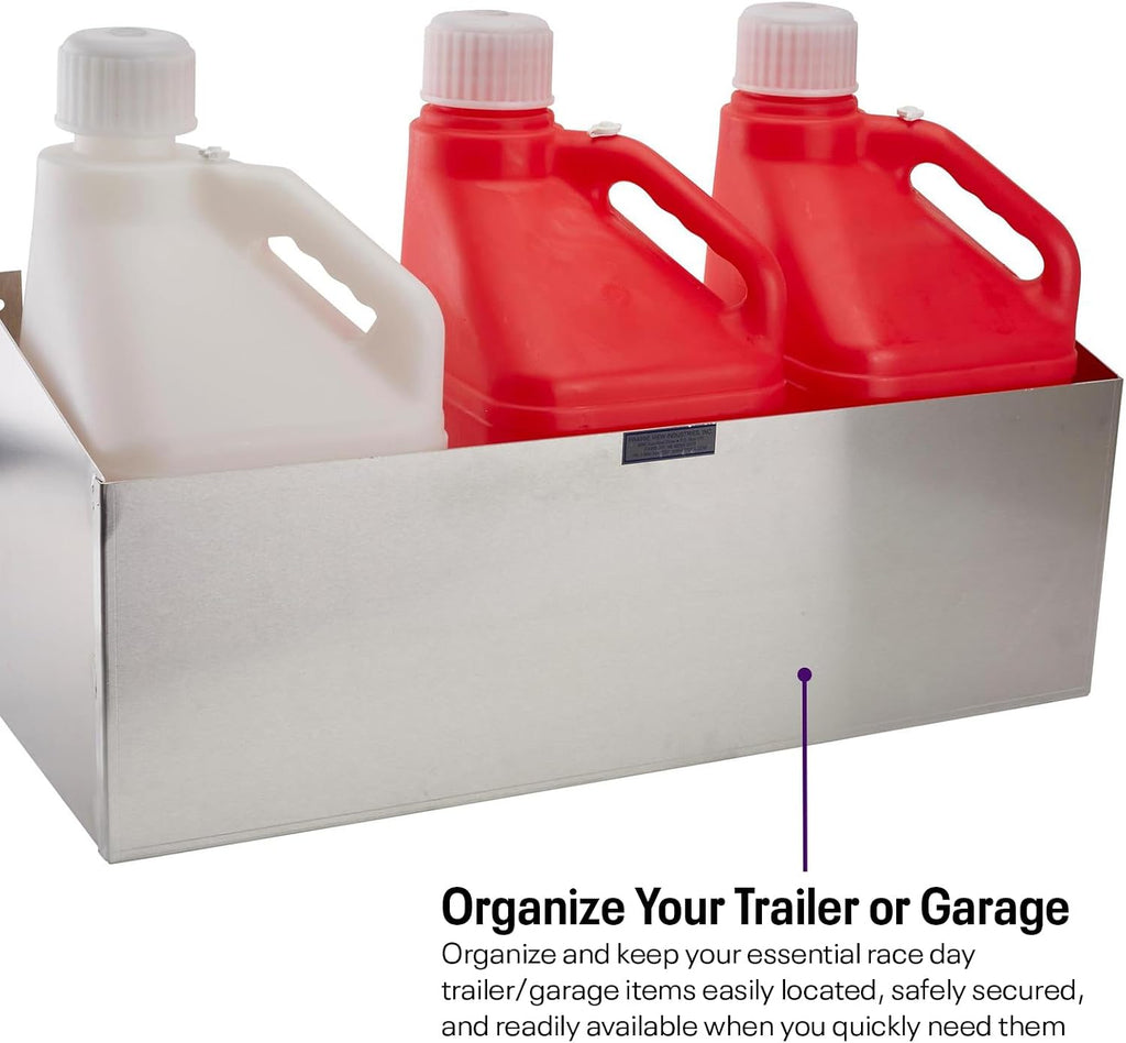 universal trailer and garage organizer kit, aluminum storage, close-up detail
